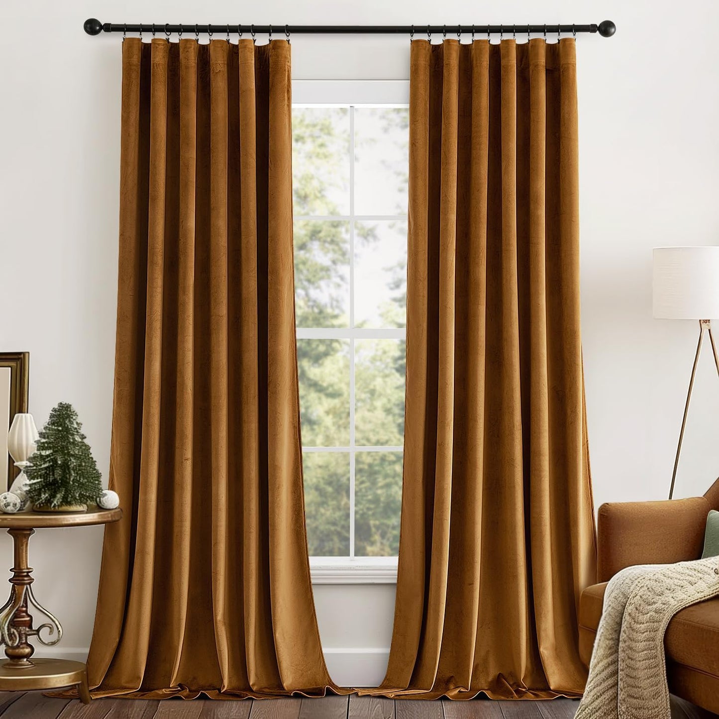 Luxury Pinch Pleated Velvet Curtains for Elegant Home Decor