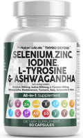 Clean Nutra Selenium 300mcg Iodine 500mcg Thyroid Support - AllInOne