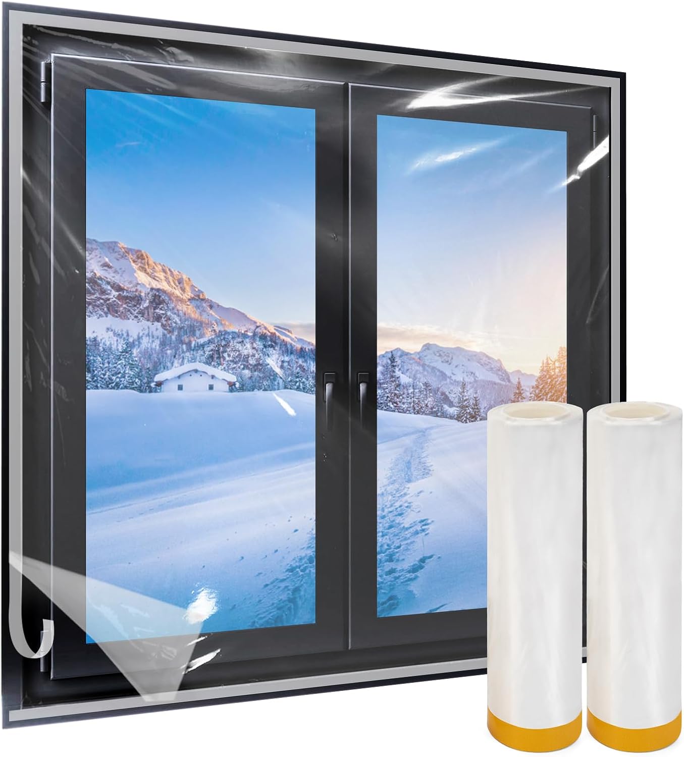 2 Pack Window Insulation Kit for Winterizing Drafty Windows
