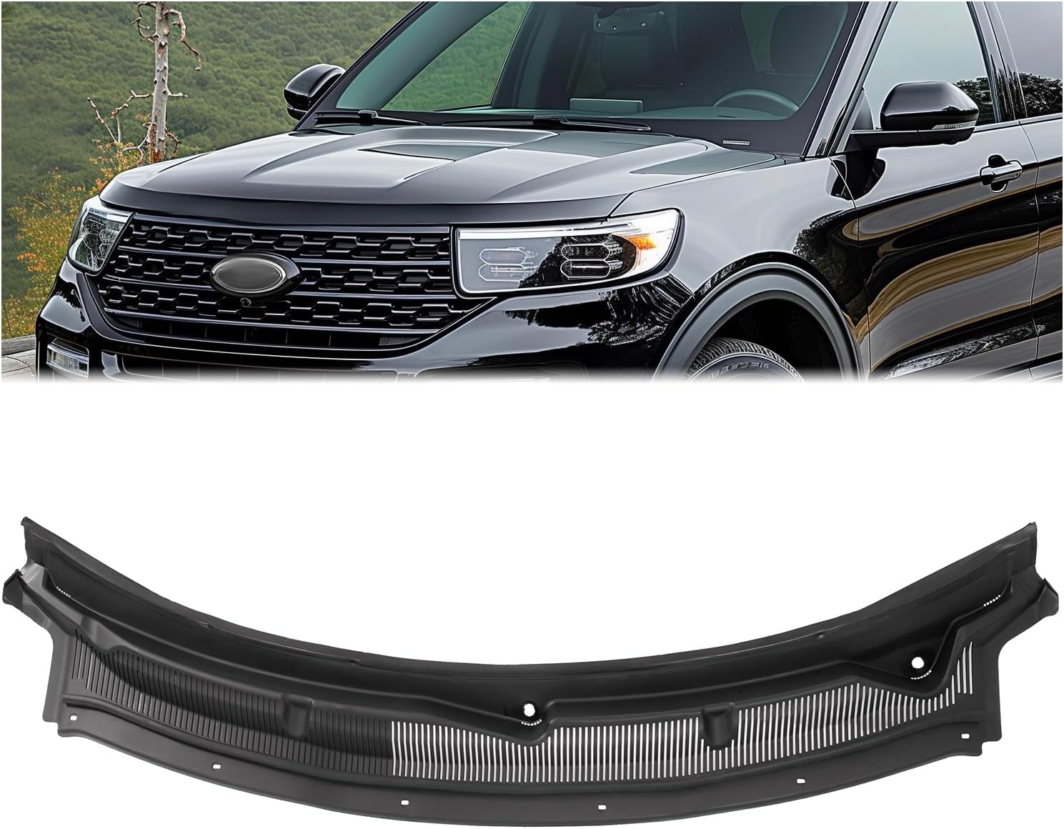 Windshield Wiper Cowl Panel Grille for 2011-2019 Ford Explorer