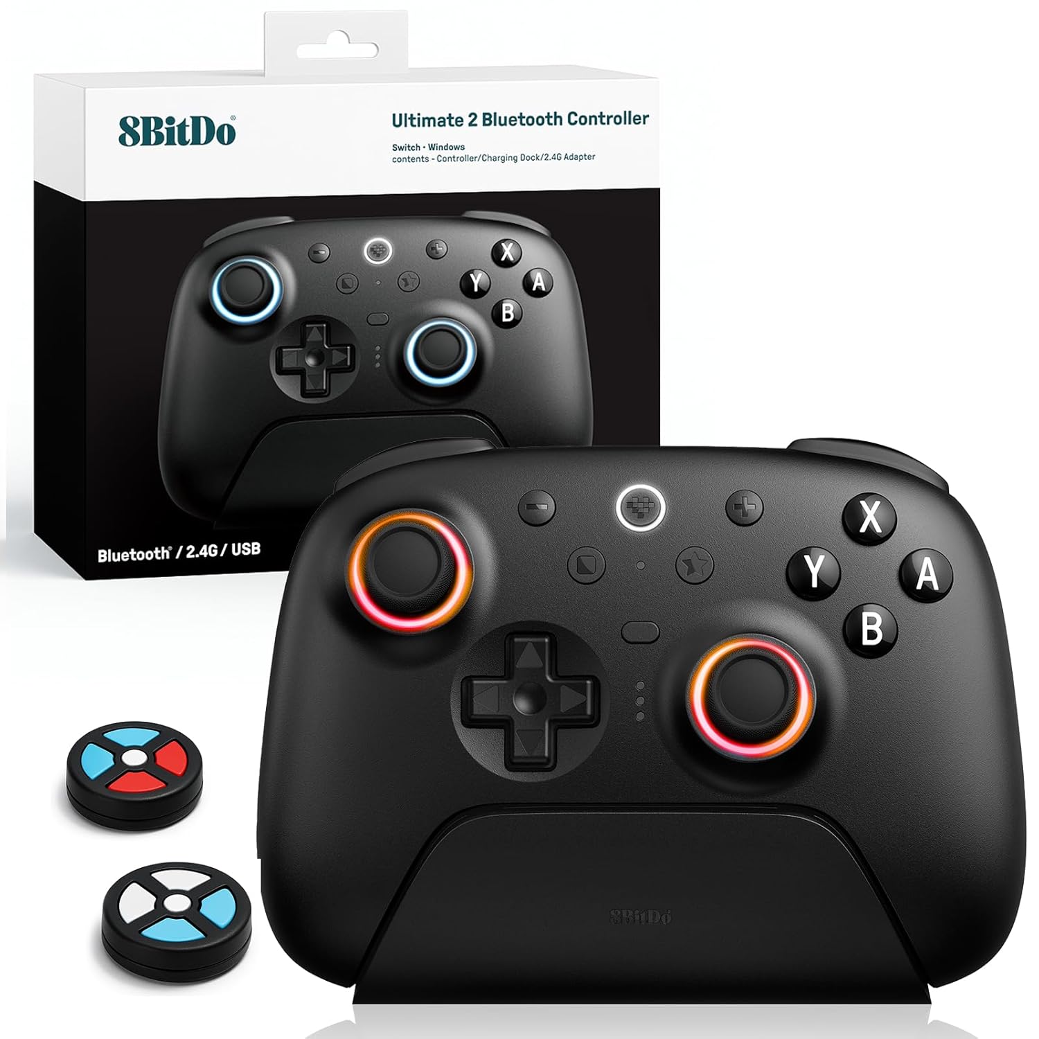 8Bitdo Ultimate 2 Bluetooth Controller with RGB Fire Ring