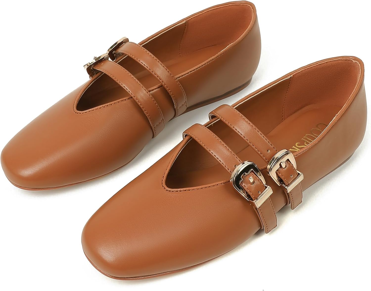 Ballet Flats Shoes for Women Slip On Mary Jane Mesh Adjustable Strap