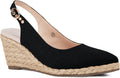 Womens Espadrille Wedge Sandals Closed Toe Slingback - Comfort