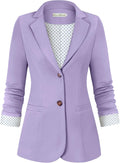 Genhoo Blazer Jacket for Women Open Front Long Sleeve - Office Ready