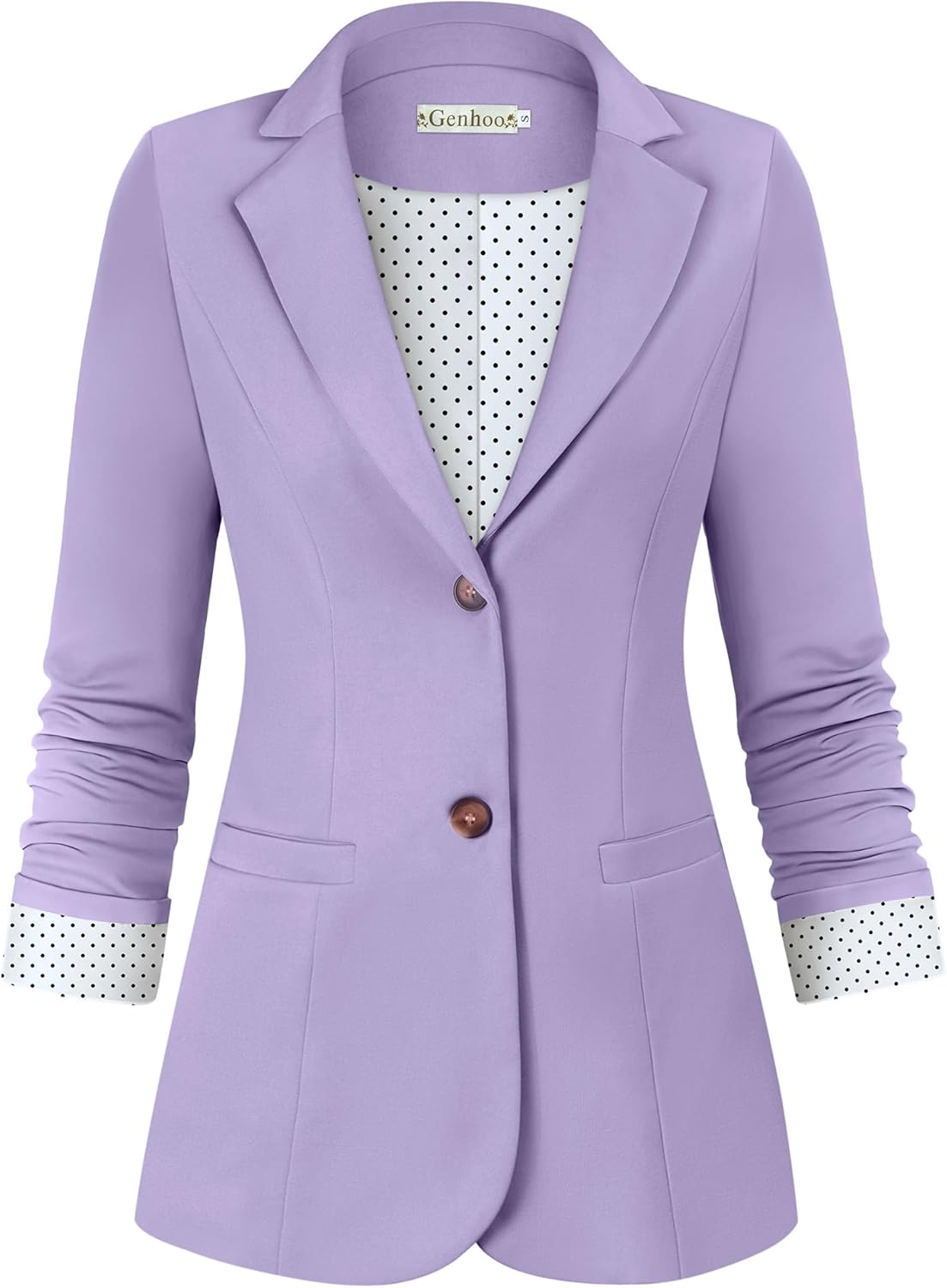 Genhoo Blazer Jackets for Women: Stylish Open Front Design