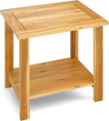 2-Tier Adirondack Outdoor Side Table - Compact Weather-Resistant End