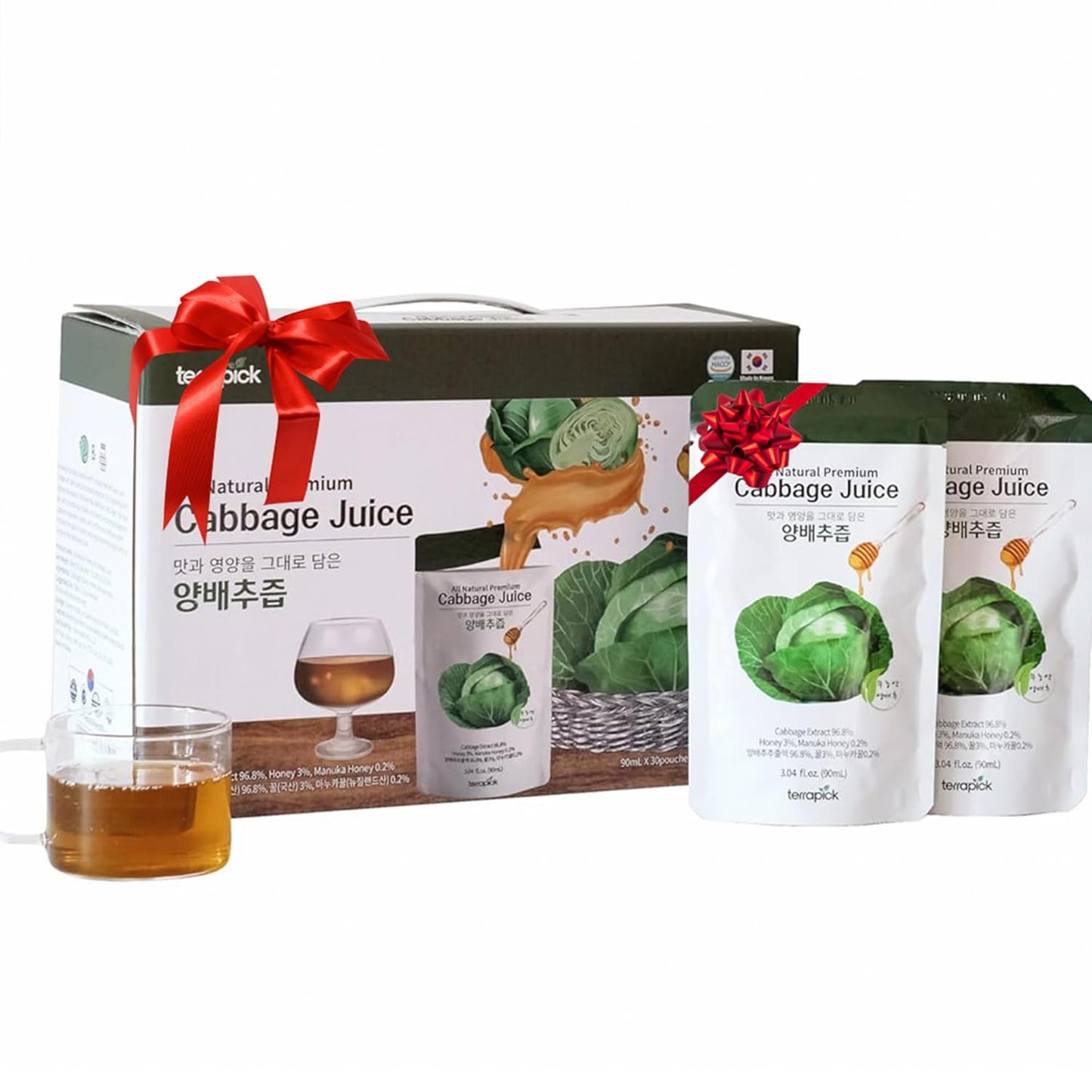 TerraPick Green Cabbage Juice with Manuka Honey - Superfood Drink
