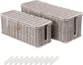 Cable Management Box Rattan Style Cord Organizer - Desk & Baby