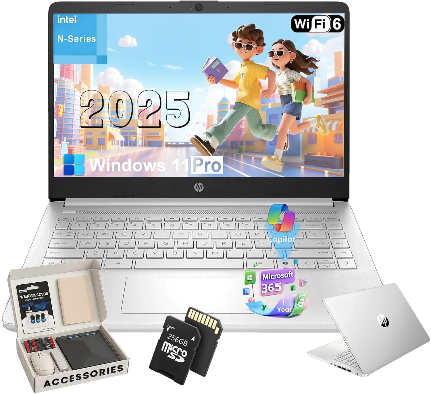 HP 2025 14in Everyday Laptop for Students and Professionals