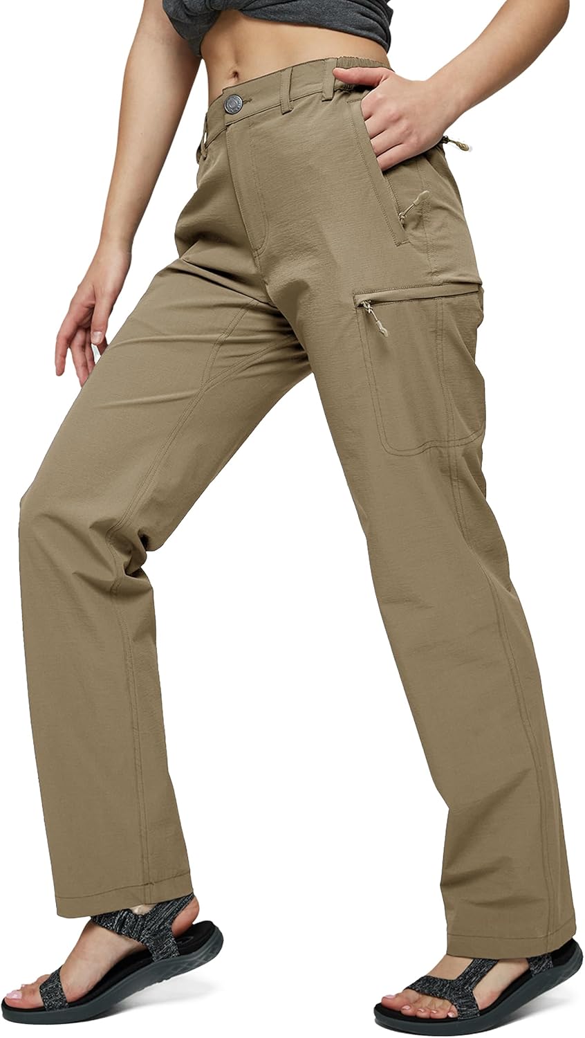 MIER Women's Quick Dry Cargo Pants for Hiking and Travel