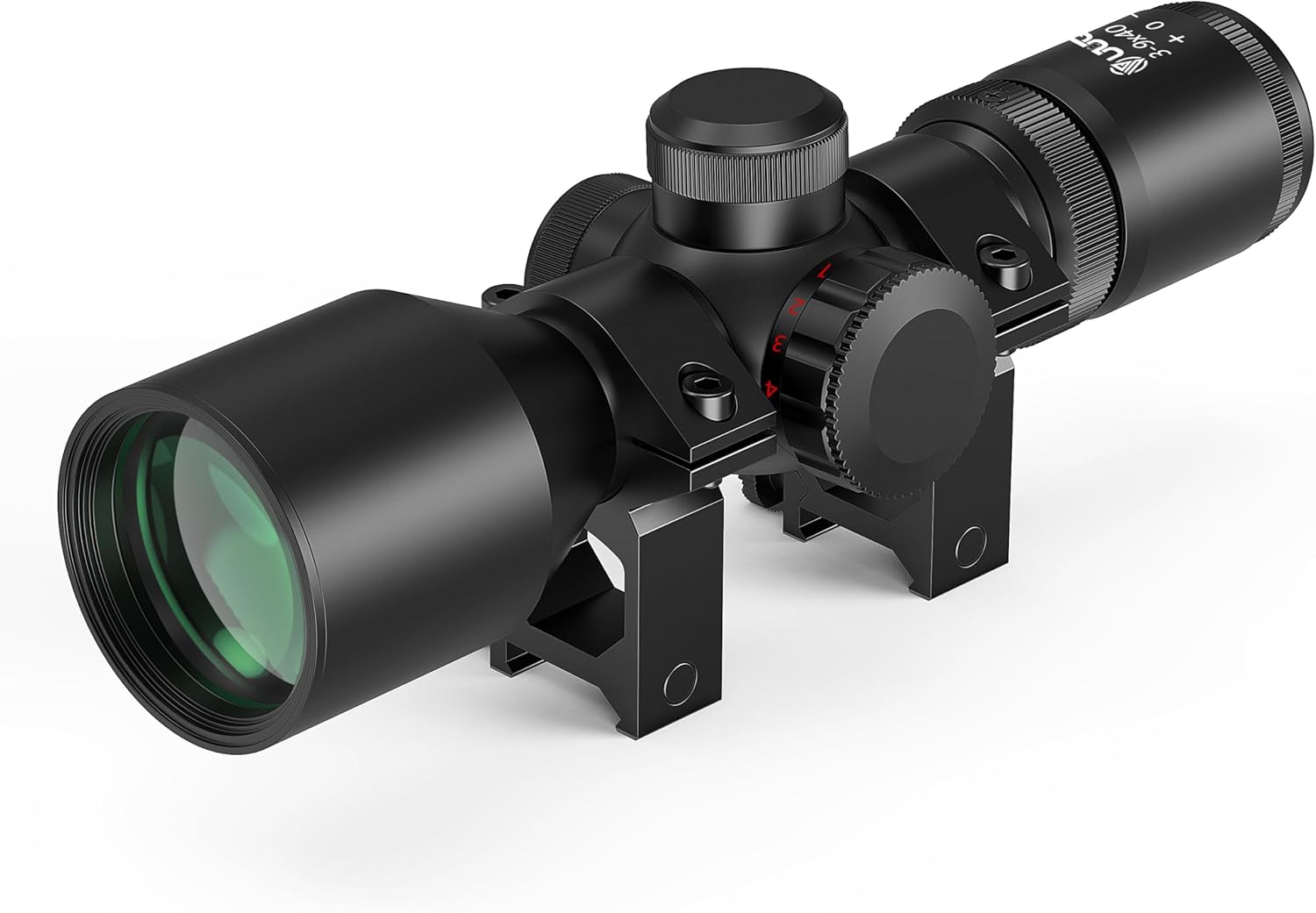 UUQ 3-9x40 Compact Rifle Scope with Illuminated Reticle
