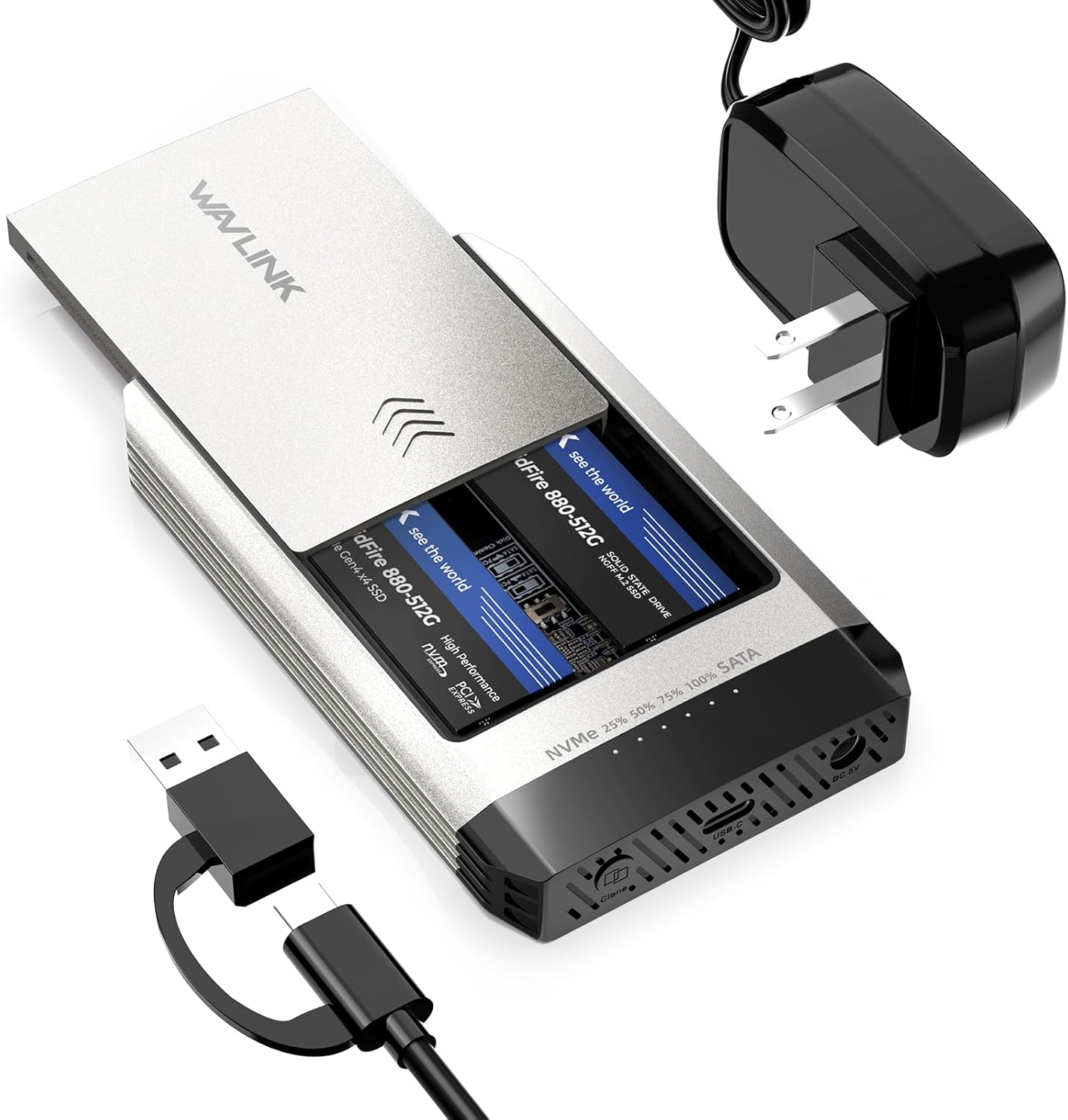 WAVLINK M.2 SSD Cloner: Fast Dual-Bay SSD Enclosure Tool