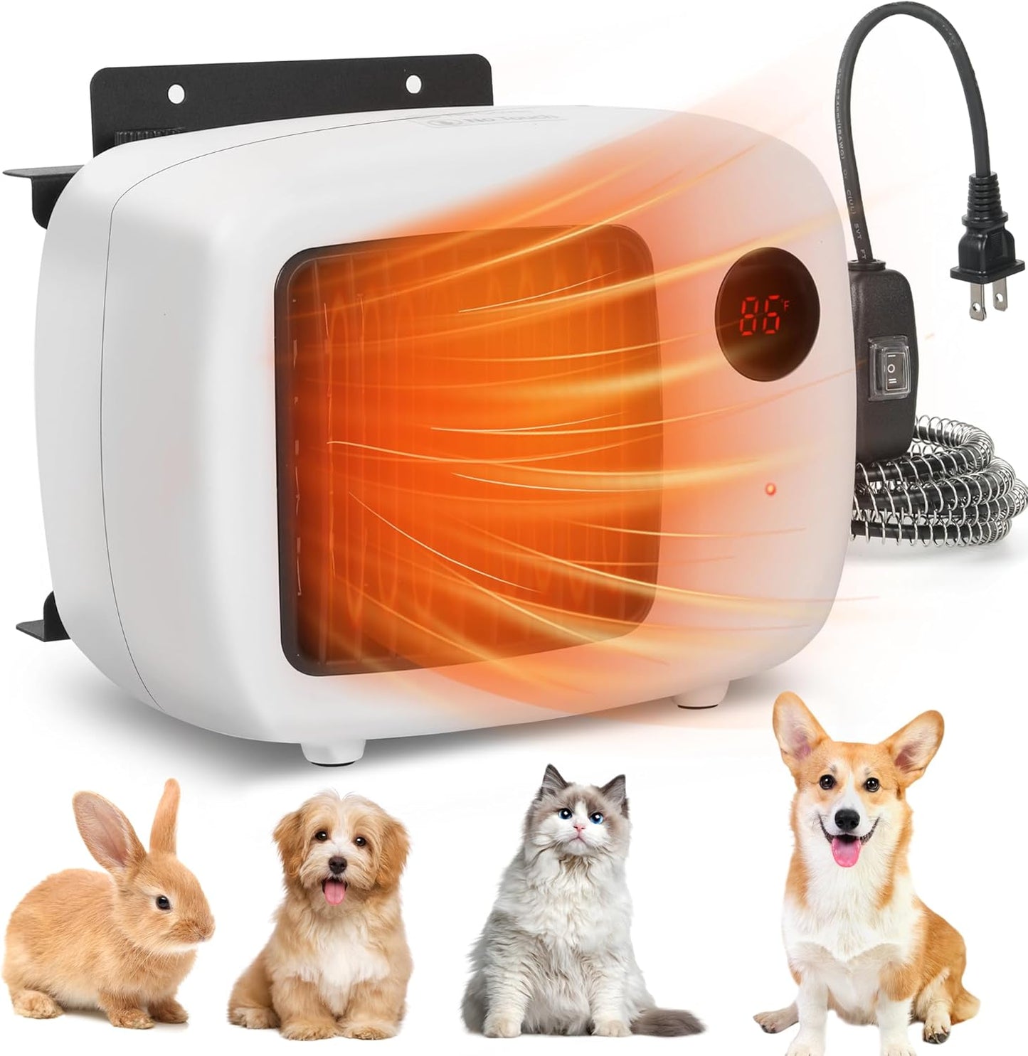 SLASHCOOL Pet House Heater: Dual Heat Settings, Safety Features - Perfect for Cozy Pet Spaces