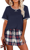 Ekouaer Women's Casual Short Pajama Set for Relaxing Comfort
