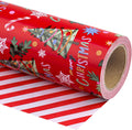30 Inch Jumbo Reversible Christmas Wrapping Paper for Holidays