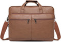 seyfocnia Mens Leather Messenger Bag 15.6 in 17.3 in Laptop Briefcase
