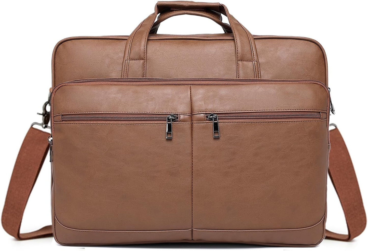 Seyfocnia Mens Leather Messenger Bag for 15.6 and 17.3 Inch Laptops