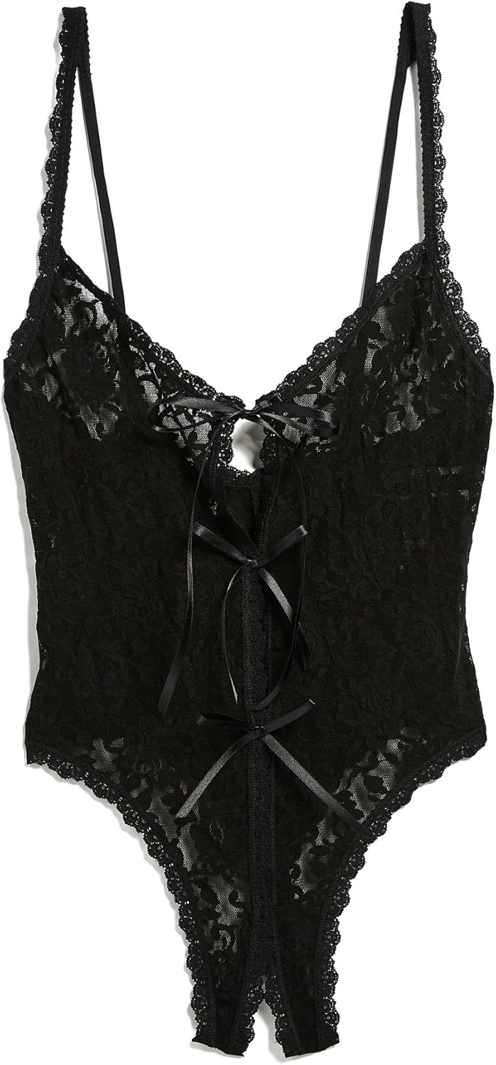 Hanky Panky Signature Lace Crotchless Teddy for Seductive Nights