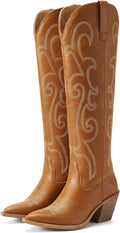 Rollda Cowboy Boots for Women Knee-High Embroidered Western Boots more