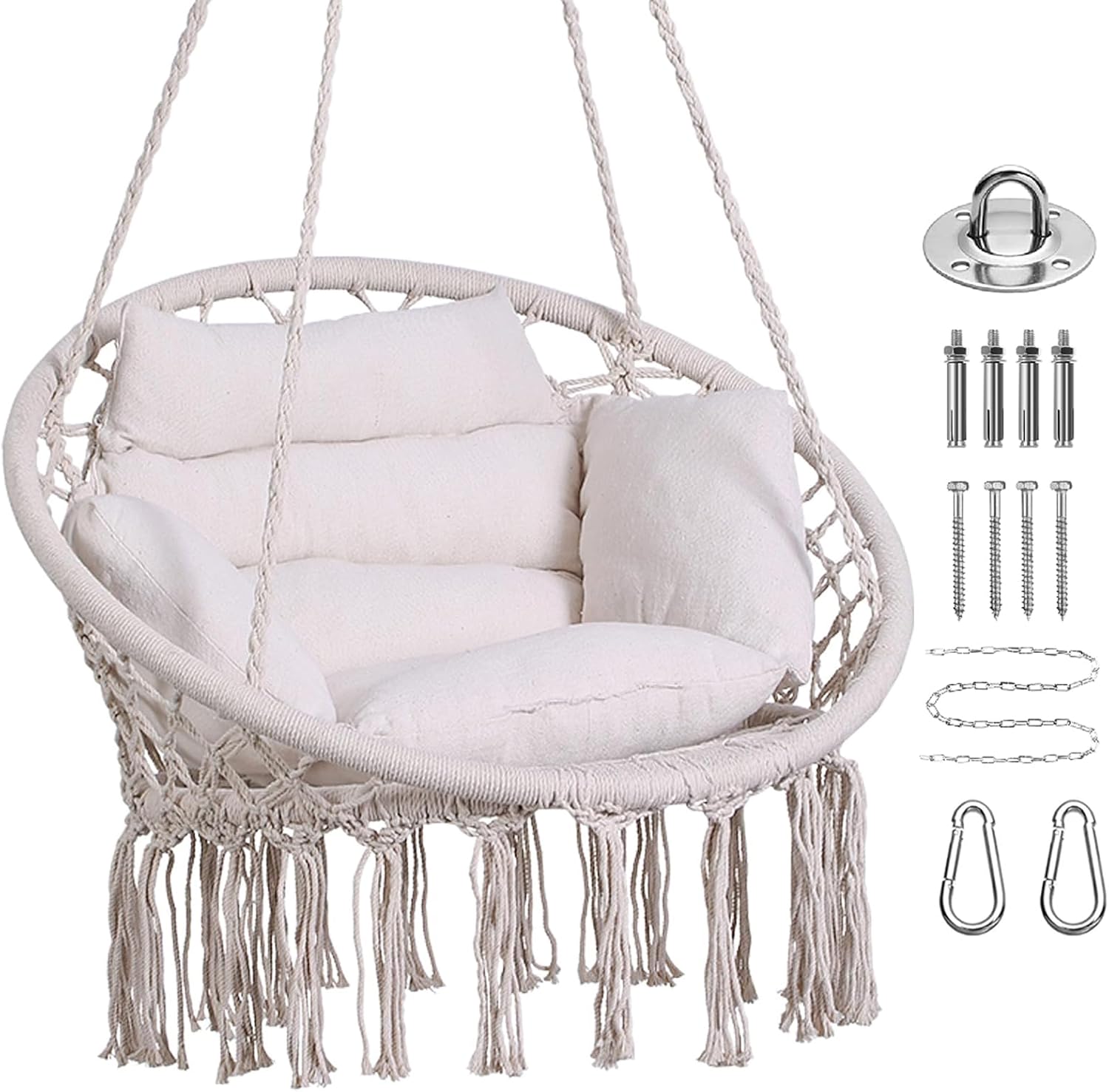 Goutime Hammock Chair - Macrame Hanging Swing for Relaxation