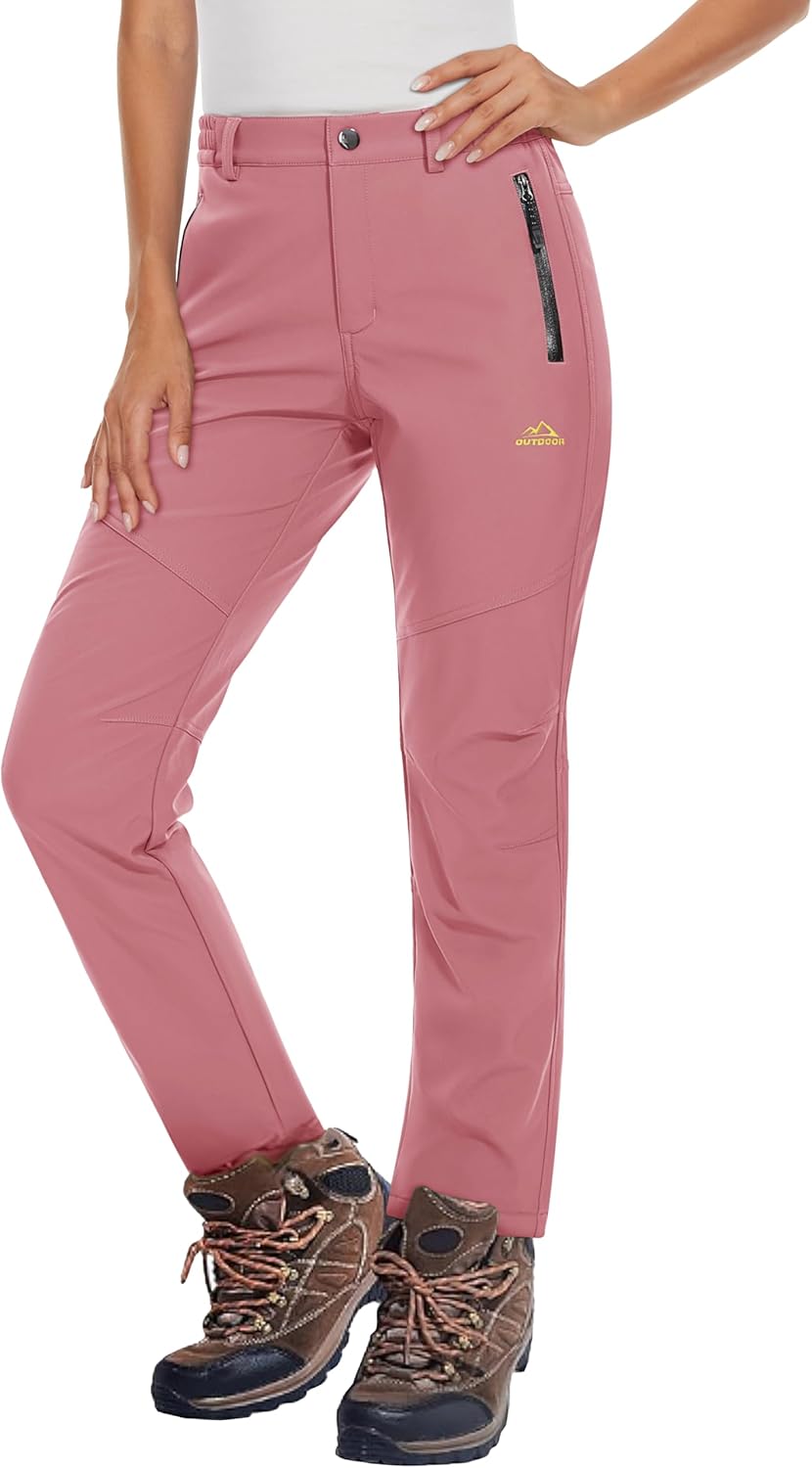 Women's Fleece Lined Waterproof Insulated Snow Ski Pants