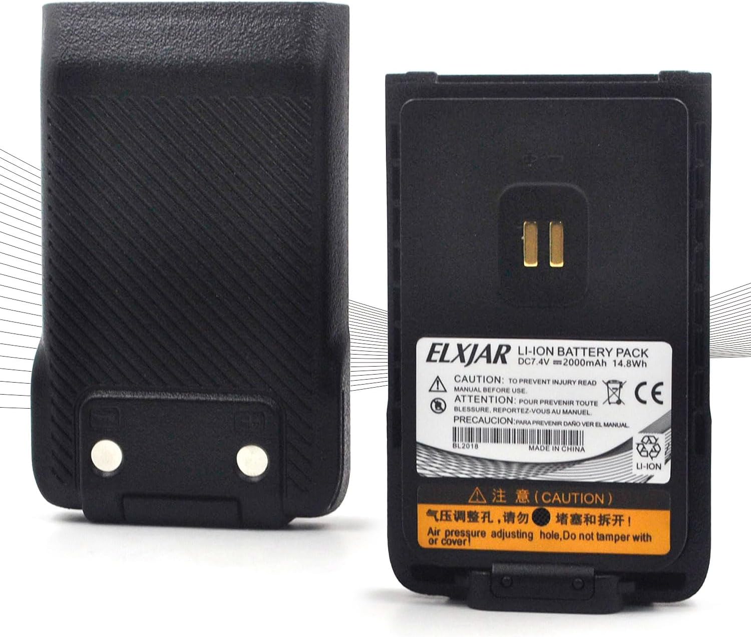 7.4V 2000mAh Li-ion Replacement Battery for Hytera Radios
