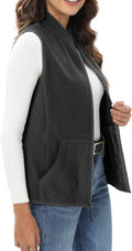 Xeoxarel Women's Fleece Vest with 6 Pockets - Warm, Lightweight Fit in