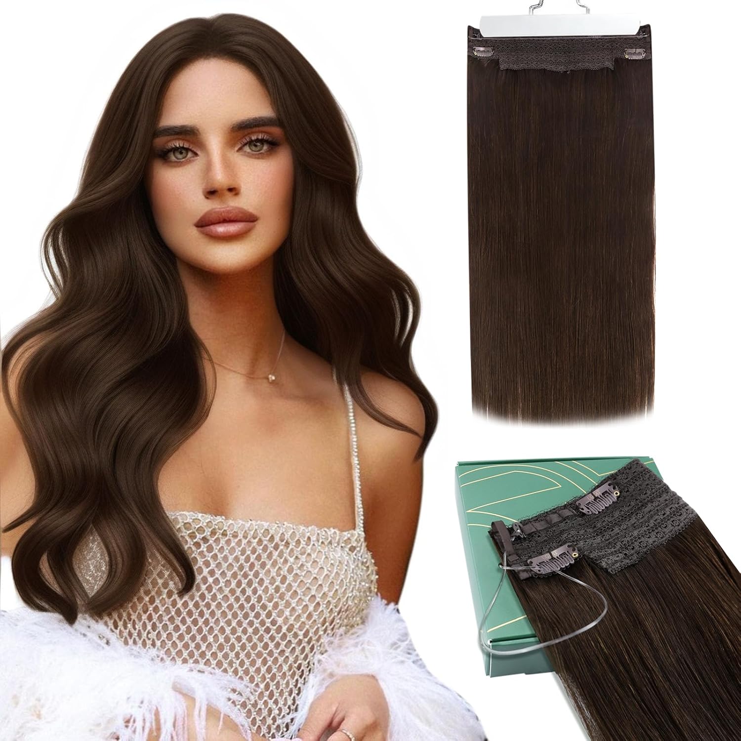 Ugeat Invisible Wire Hair Extensions for Natural Volume and Length