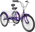 Adult Tricycles 3 Wheel 7 Speed Trikes - Stable Ride for Errands