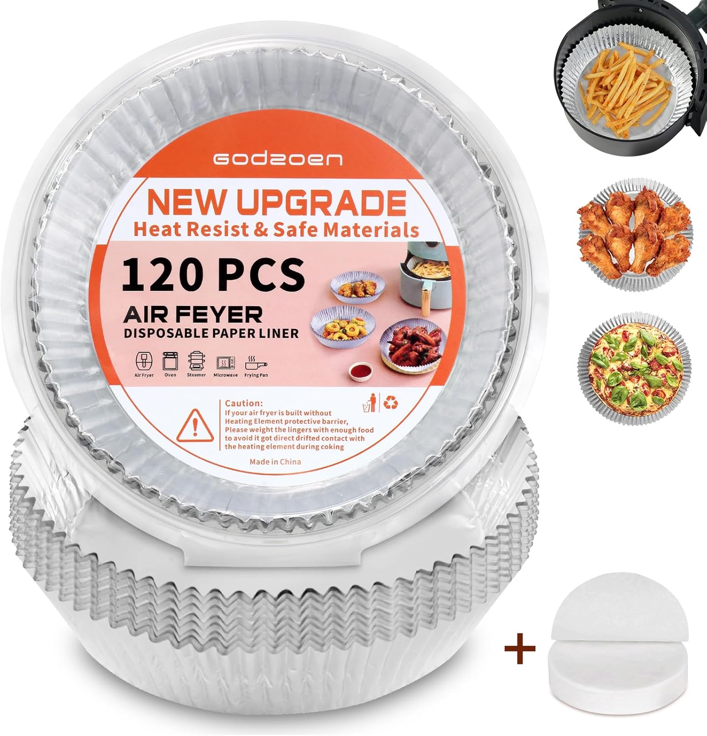 120PCS Non-stick Aluminum Foil Liners by Godzoen