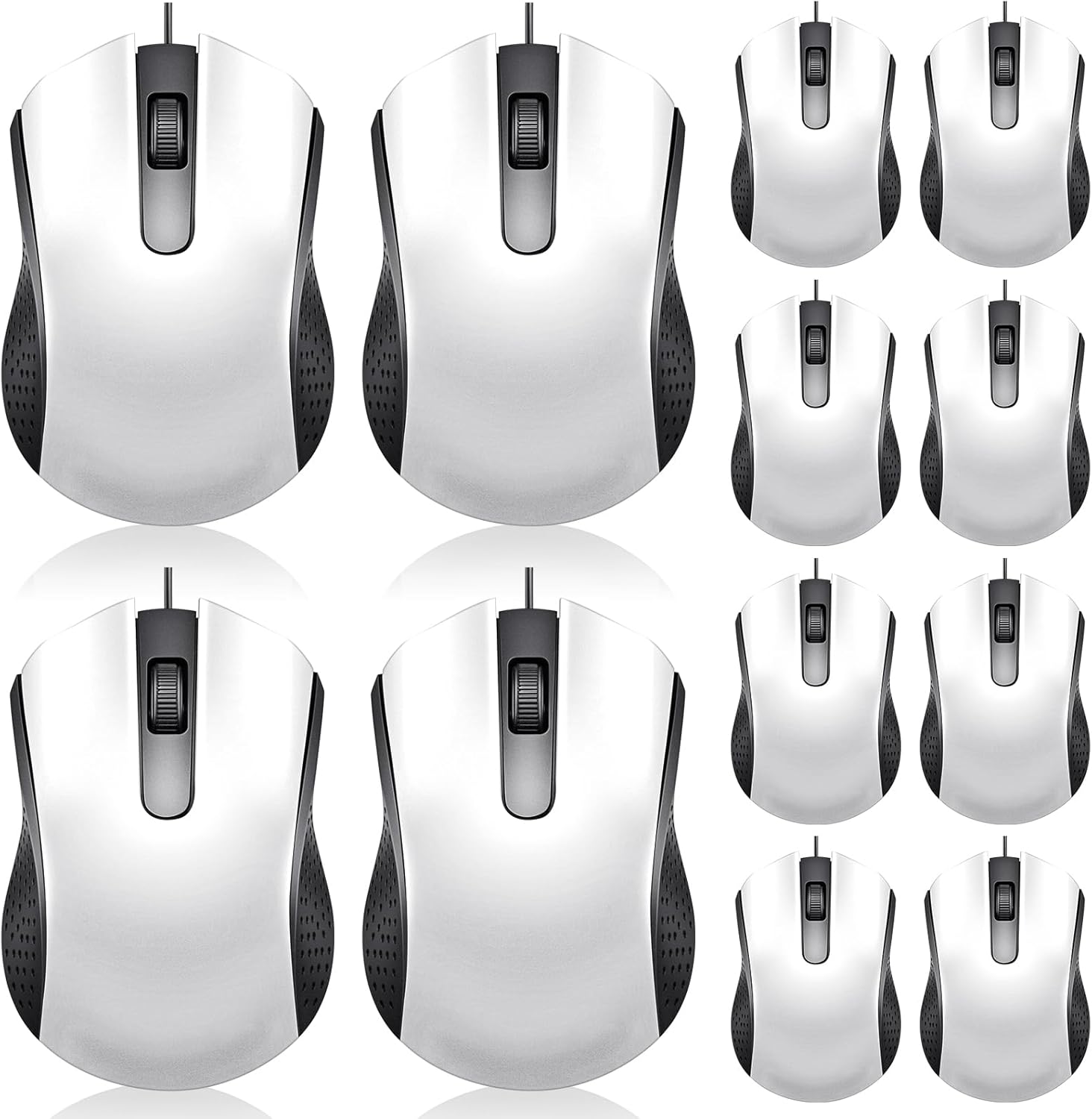 12 Pcs Wired Ergonomic Computer Mice Set by Hoteam