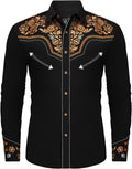 SALVAJE OESTE Western Embroidered Cowboy Shirt for Men (Style 16MJ)