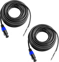 Speakon to 1/4 Speaker Cable 100 ft 12 Gauge - Heavy Duty Pair