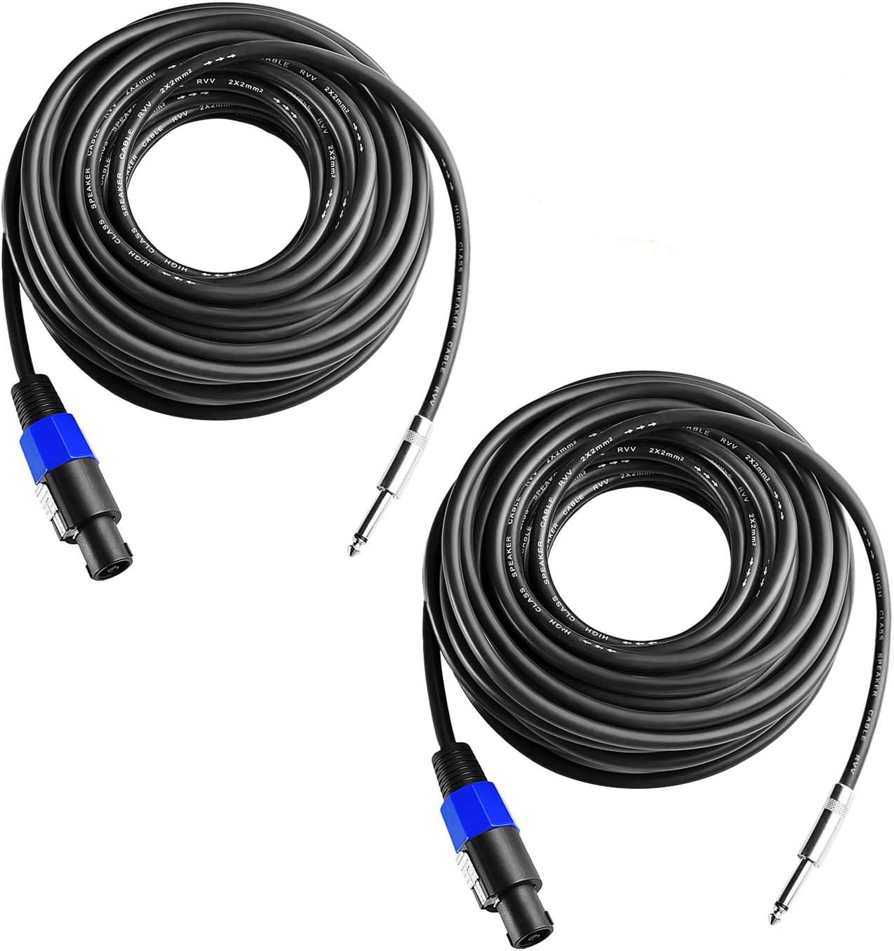 Professional 100 Feet Speakon to 1/4 Speaker Cable Pair Review