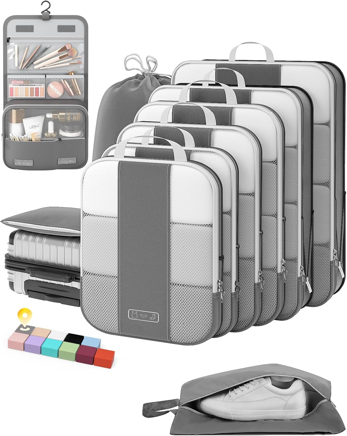 10 Set Compression Packing Cubes for Travel Essentials