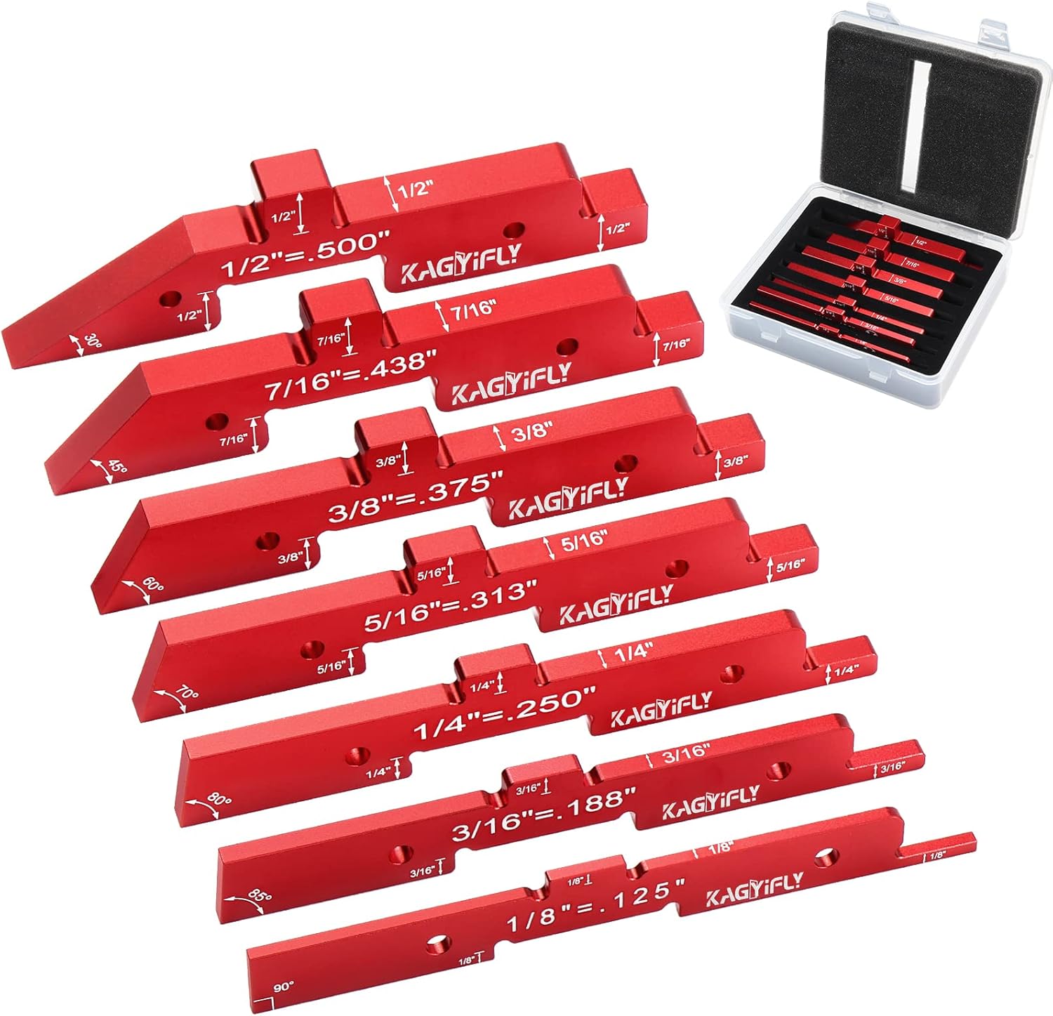 Router Table Setup Bars - 7pcs Aluminum Precision Blocks Set