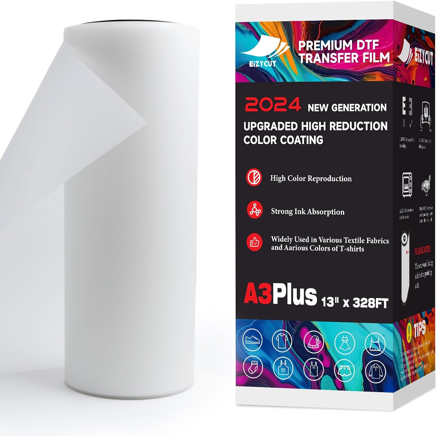 Premium DTF Transfer Film Roll - Superior Quality for Dark Fabrics!