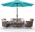 Patio Umbrella for Outdoor Market Table 11ft Turquoise - Wide Shade
