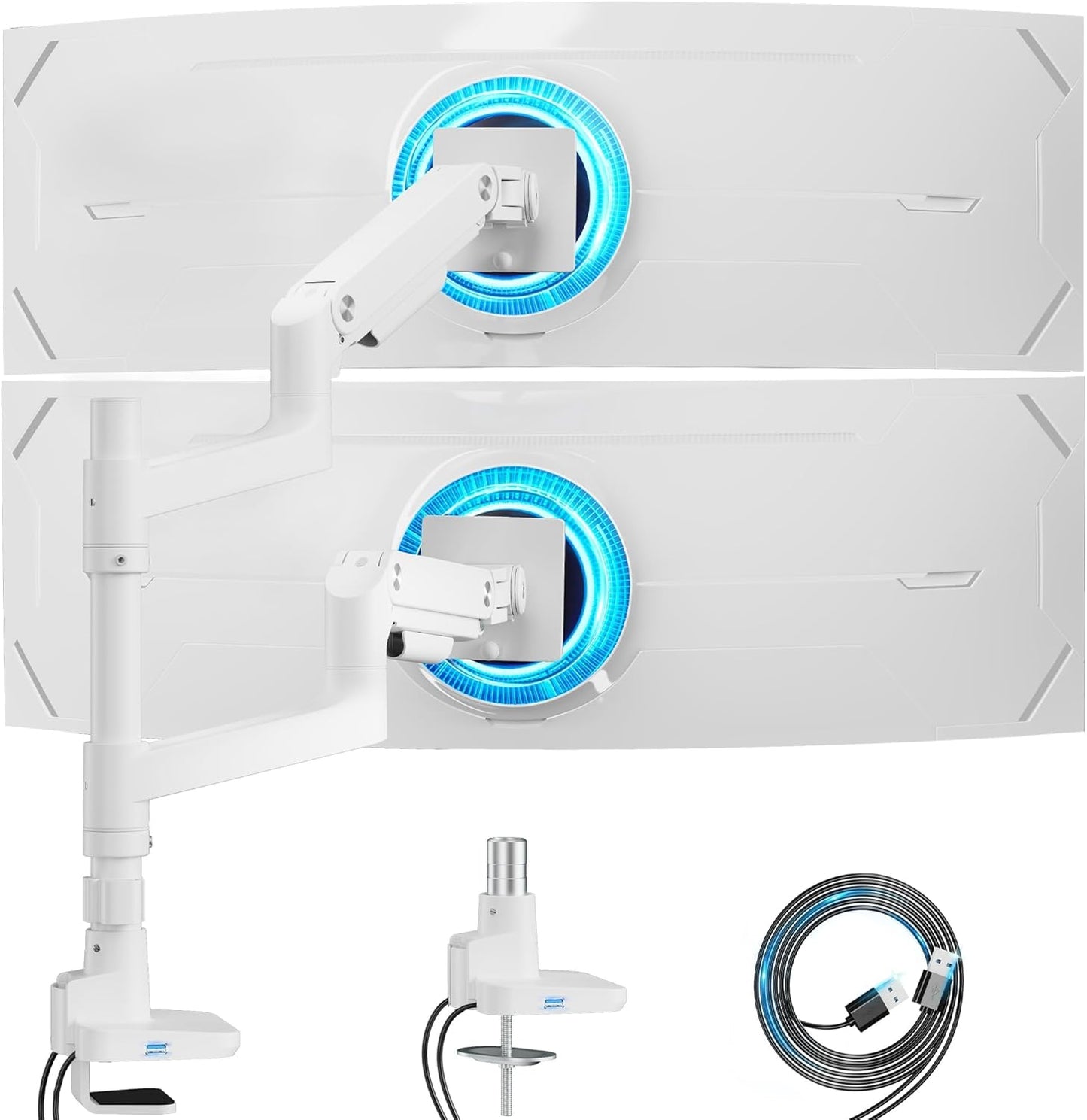 ARES WING Dual Monitor Stand for Ultrawide Heavy Duty Use