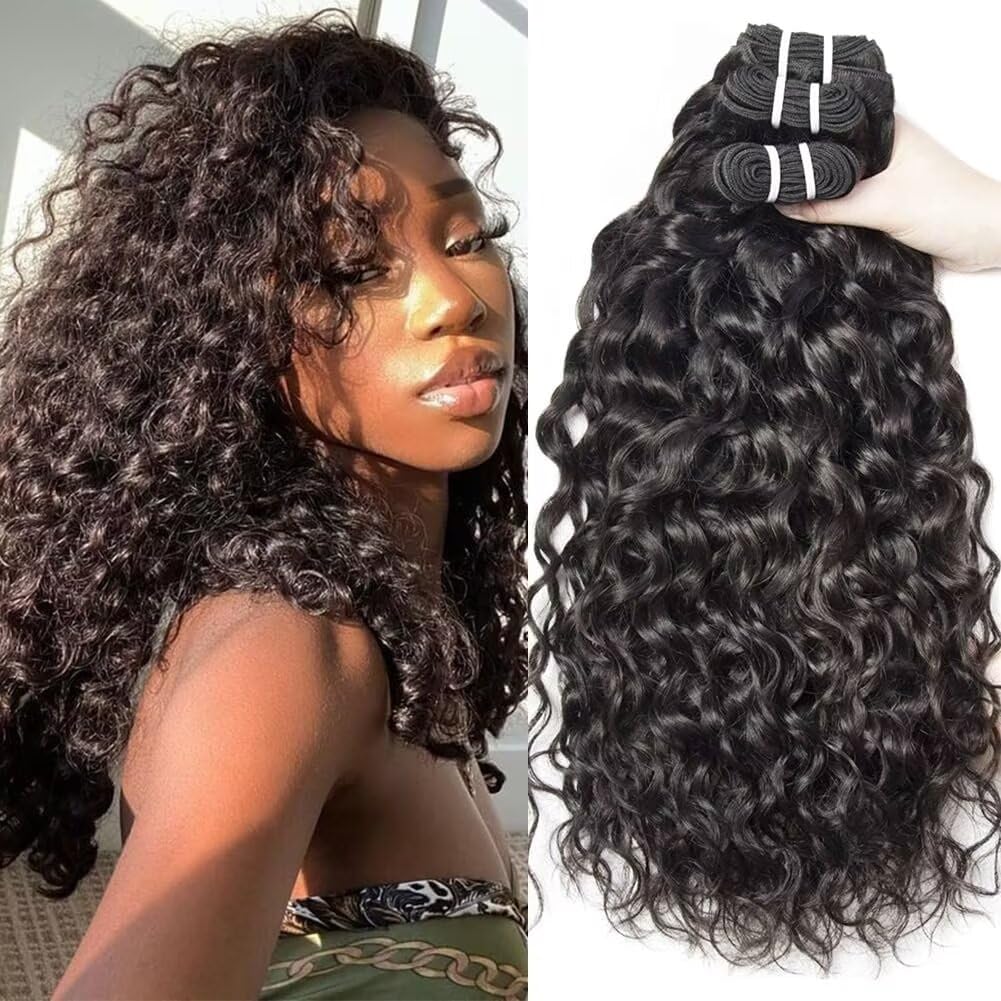Water Wave Human Hair Bundles for Natural Black Styles