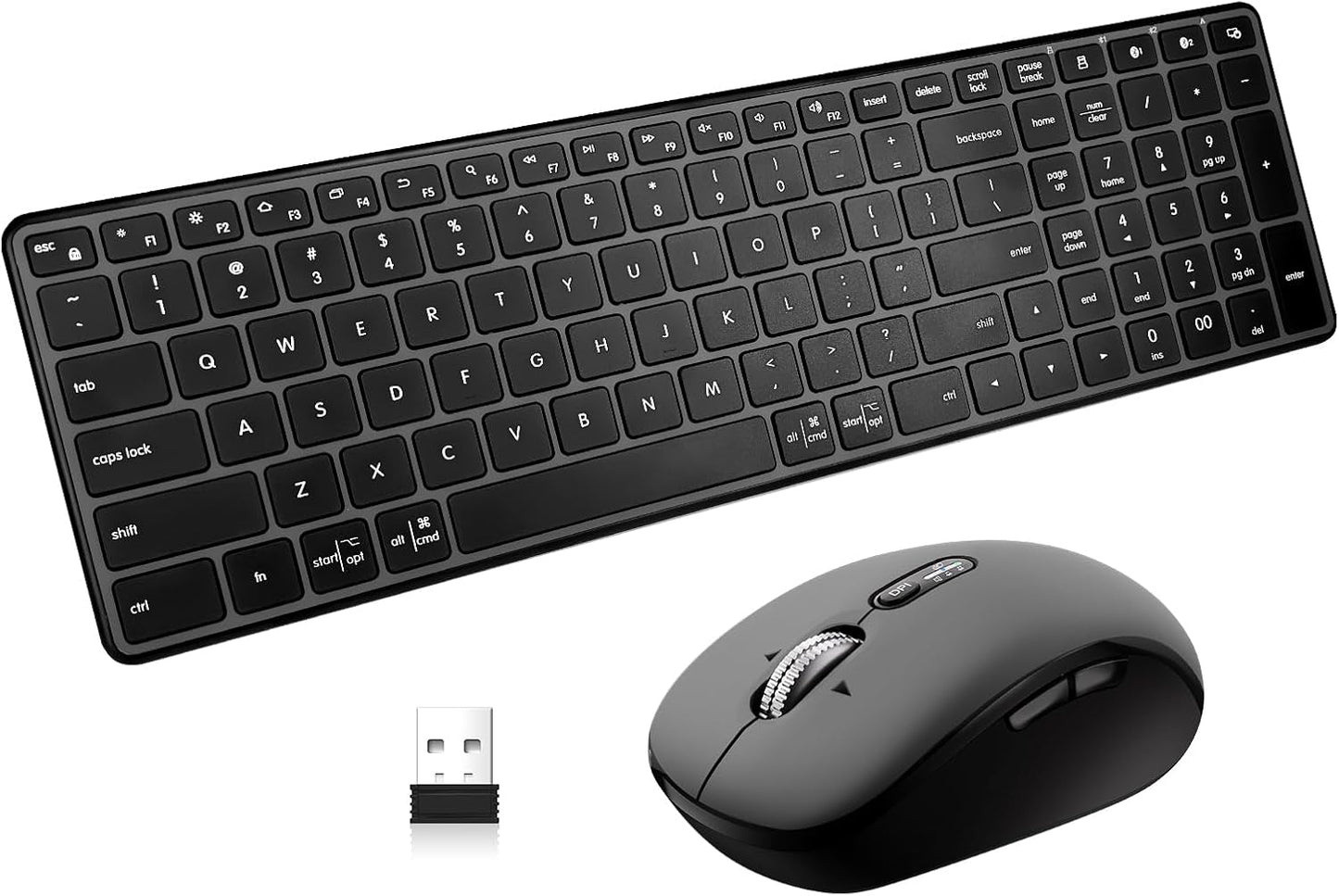 Wireless Bluetooth Keyboard and Mouse Combo for Multi-Device Use