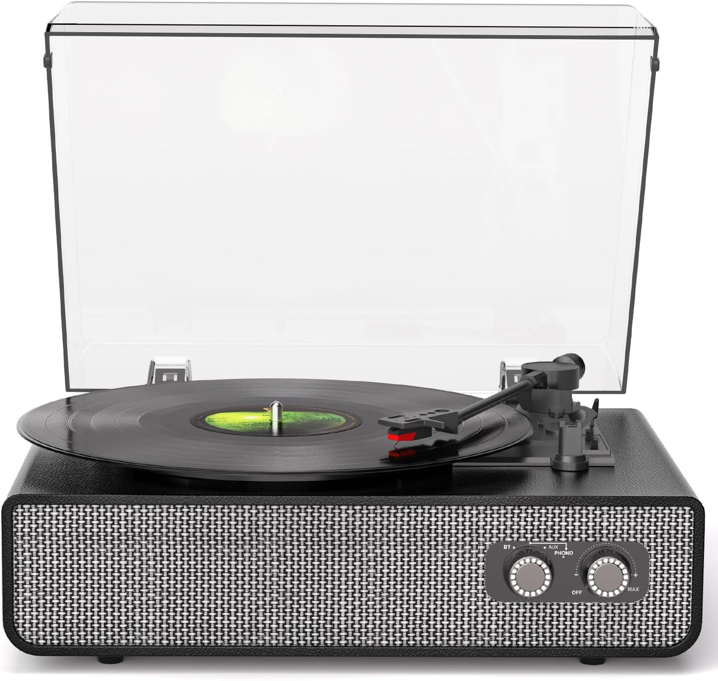 Vinyl Record Player with Upgraded Speakers and Bluetooth Functionality