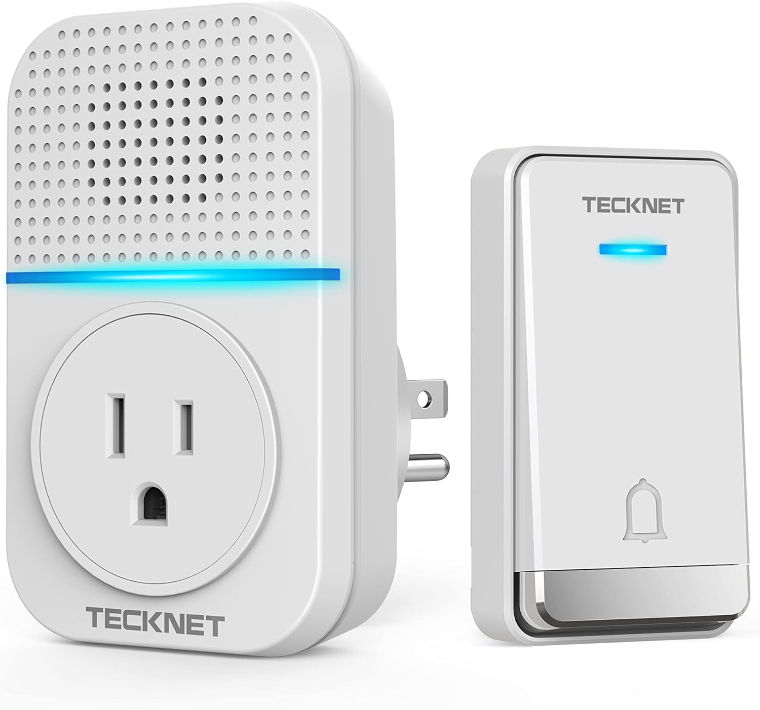 TECKNET Waterproof Wireless Doorbell Kit: 60 Ringtones, 1300ft Range
