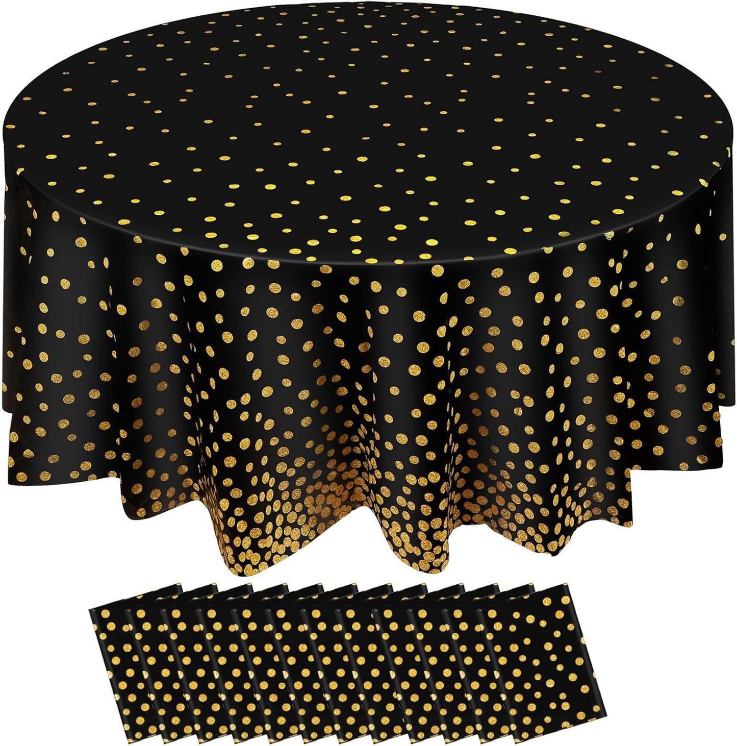 Newwiee 12 Pcs Round Dot Tablecloths for Elegant Events