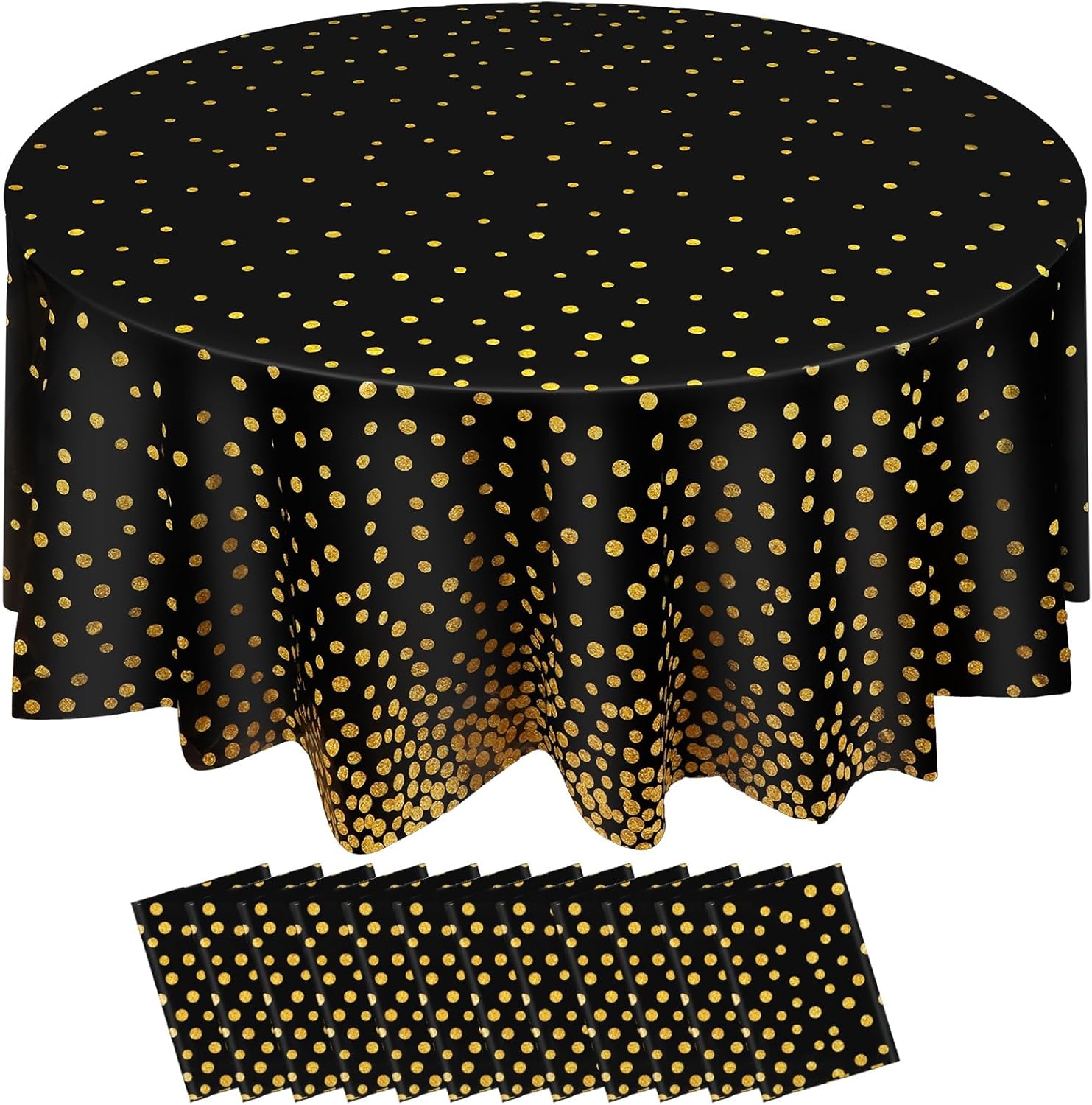 Newwiee 12 Pcs Round Dot Tablecloths for Elegant Events