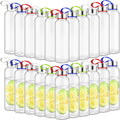 Reusable Clear Water Bottles Bulk 20 Pack - Leakproof 17 oz