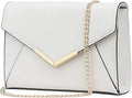Women Elegant Faux Leather Evening Envelope Clutch Purse - Chic