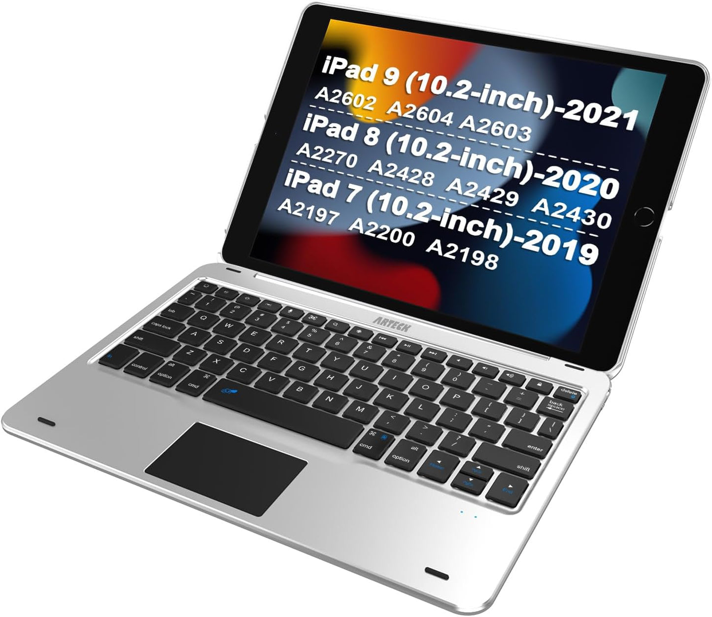 Arteck iPad 9th Gen 2021 Bluetooth Keyboard Case with Track Pad