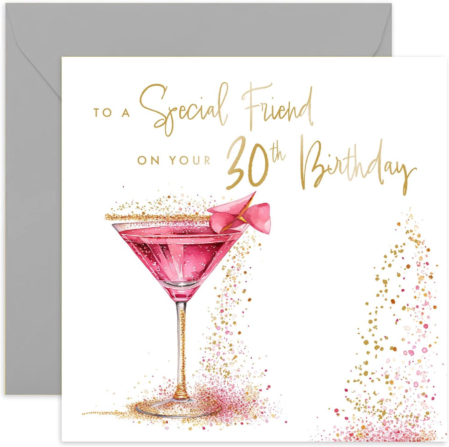 Fabulous 30th Birthday Card for Her - Sparkling Cocktail Design