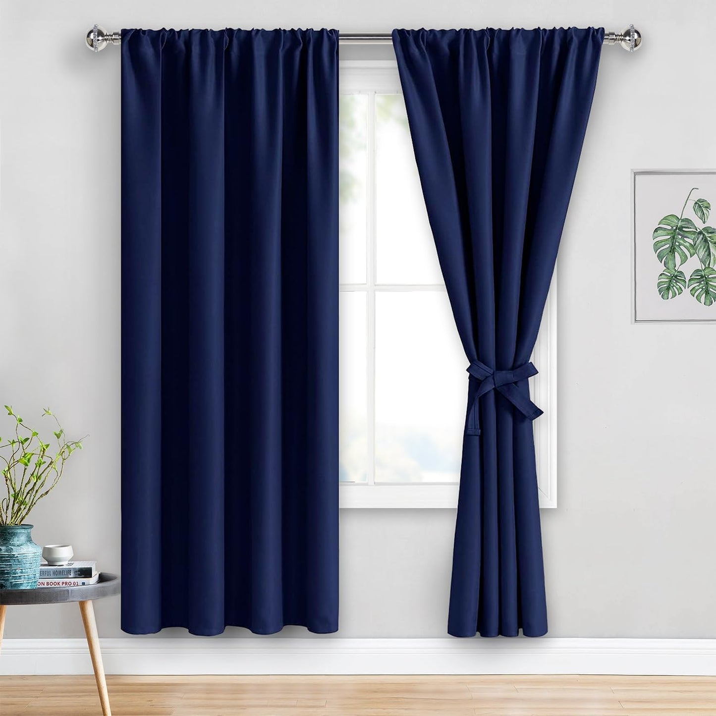 JIUZHEN Blackout Curtains for Bedroom Thermal Insulated Noise Reducing
